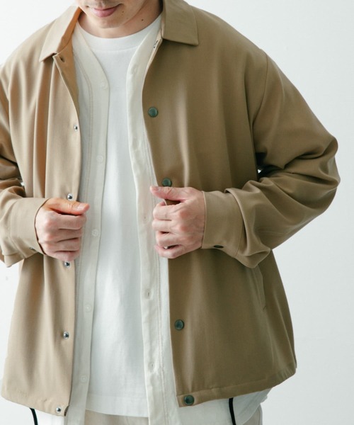 ITEMS URBANRESEARCH(アイテムズ アーバンリサーチ)の「『セットアップ対応』クールタッチTR コーチジャケット(ブルゾン・メンズ・ライトグレー/ベージュ/オフホワイト/ブルー/ブラック・LARGE/MEDIUM)」の8枚目の写真