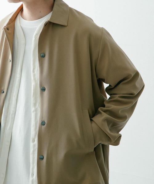 ITEMS URBANRESEARCH(アイテムズ アーバンリサーチ)の「『セットアップ対応』クールタッチTR コーチジャケット(ブルゾン・メンズ・ライトグレー/ベージュ/オフホワイト/ブルー/ブラック・LARGE/MEDIUM)」の9枚目の写真