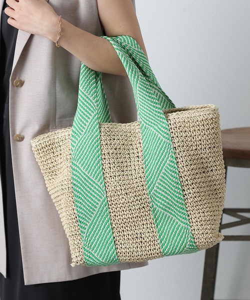 COLONY 2139（コロニートゥーワンスリーナイン）の「ペーパーテープトートバッグ（トートバッグ・レディース・ベージュ/アイボリー/ベージュ系その他・FREE）」の2枚目の写真