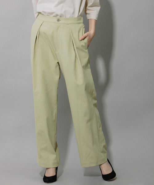 Munich（ミューニック）の「ドライタッチオックスタックワイドパンツ（その他パンツ・レディース・ホワイト/ライトブルー/ブラック/イエロー・S/M/XS）」の4枚目の写真