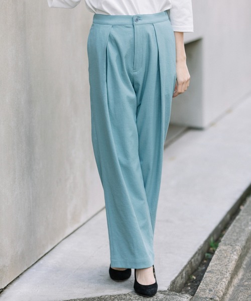 Munich（ミューニック）の「ドライタッチオックスタックワイドパンツ（その他パンツ・レディース・ホワイト/ライトブルー/ブラック/イエロー・S/M/XS）」の3枚目の写真