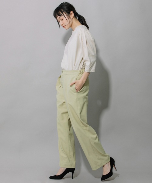 Munich（ミューニック）の「ドライタッチオックスタックワイドパンツ（その他パンツ・レディース・ホワイト/ライトブルー/ブラック/イエロー・S/M/XS）」の16枚目の写真