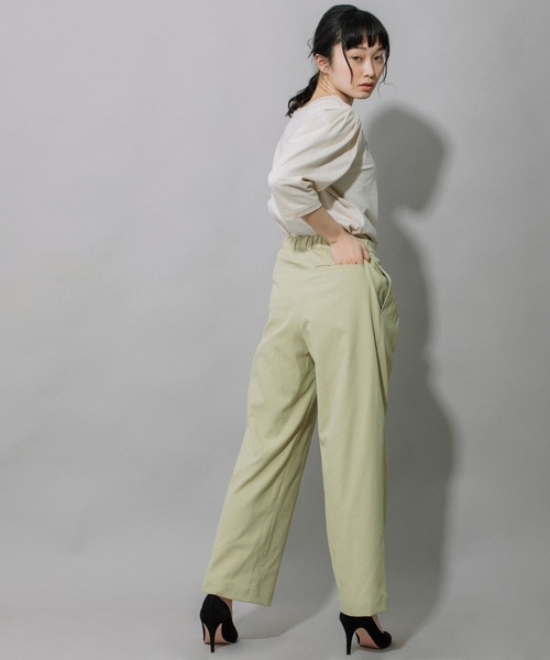 Munich（ミューニック）の「ドライタッチオックスタックワイドパンツ（その他パンツ・レディース・ホワイト/ライトブルー/ブラック/イエロー・S/M/XS）」の17枚目の写真