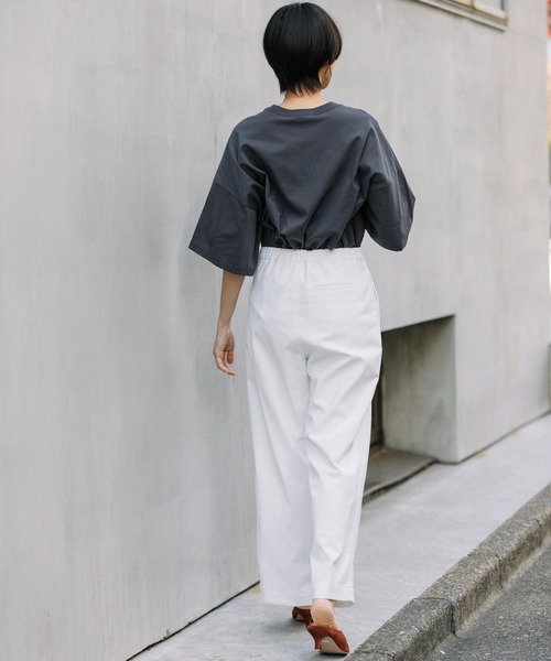 Munich（ミューニック）の「ドライタッチオックスタックワイドパンツ（その他パンツ・レディース・ホワイト/ライトブルー/ブラック/イエロー・S/M/XS）」の7枚目の写真