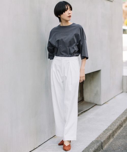 Munich（ミューニック）の「ドライタッチオックスタックワイドパンツ（その他パンツ・レディース・ホワイト/ライトブルー/ブラック/イエロー・S/M/XS）」の5枚目の写真