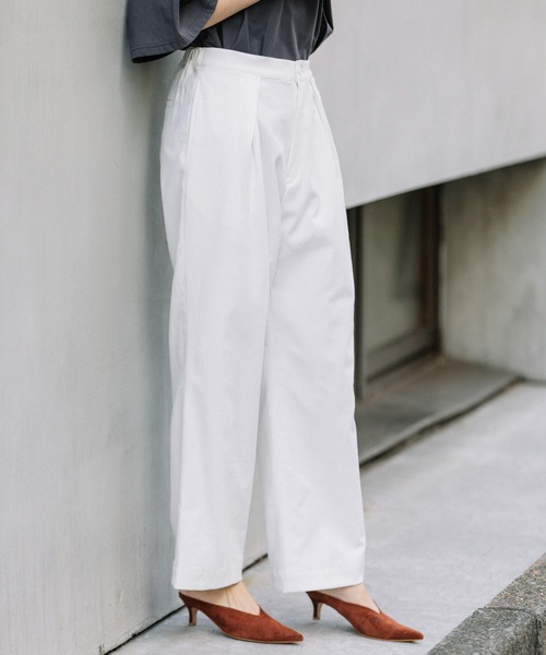 Munich（ミューニック）の「ドライタッチオックスタックワイドパンツ（その他パンツ・レディース・ホワイト/ライトブルー/ブラック/イエロー・S/M/XS）」の9枚目の写真