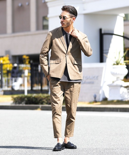 roshell（ロシェル）の「綿麻ストレッチテーラードジャケット サマージャケット（テーラードジャケット・メンズ・ブラック/ネイビー/カーキ/グレー系その他/ライトベージュ・MEDIUM/LARGE/X-LARGE）」の16枚目の写真