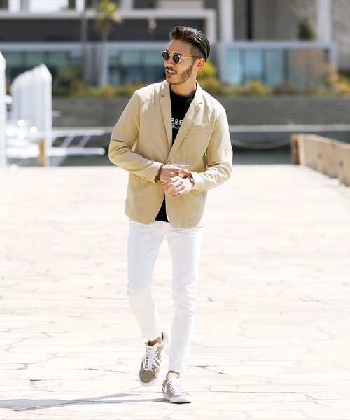 roshell（ロシェル）の「綿麻ストレッチテーラードジャケット サマージャケット（テーラードジャケット・メンズ・ブラック/ネイビー/カーキ/グレー系その他/ライトベージュ・MEDIUM/LARGE/X-LARGE）」の19枚目の写真