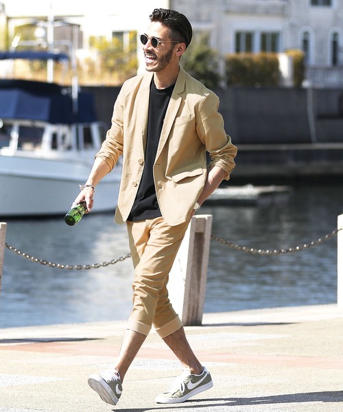 roshell（ロシェル）の「綿麻ストレッチテーラードジャケット サマージャケット（テーラードジャケット・メンズ・ブラック/ネイビー/カーキ/グレー系その他/ライトベージュ・MEDIUM/LARGE/X-LARGE）」の21枚目の写真