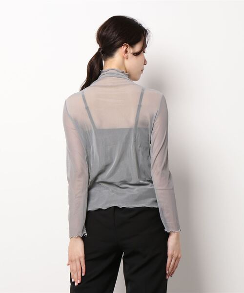 STYLEBLOCK（スタイルブロック）の「シアータートルネックトップス（Tシャツ/カットソー・レディース・ホワイト/ブラック/グレー/ベージュ系その他・FREE）」の6枚目の写真