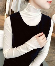 シアータートルネックトップス