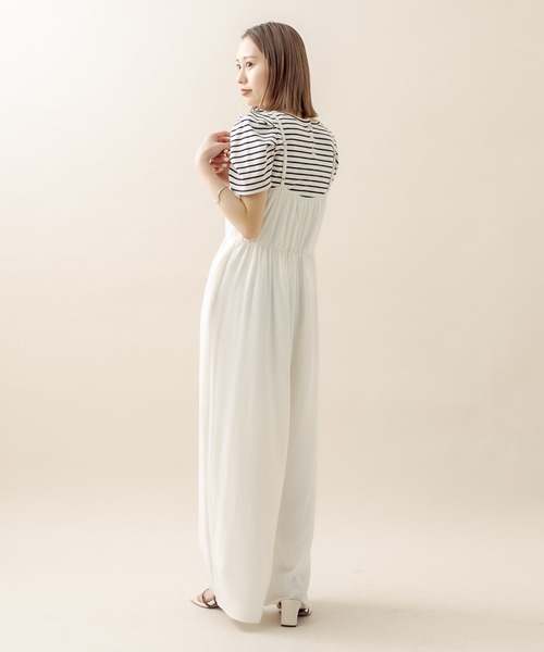 mline（エムライン）の「[mline] キャミサロペット（サロペット/オーバーオール・レディース・オフホワイト/ブラック/ベージュ・FREE）」の17枚目の写真