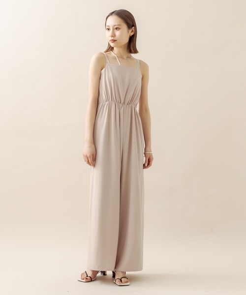 mline（エムライン）の「[mline] キャミサロペット（サロペット/オーバーオール・レディース・オフホワイト/ブラック/ベージュ・FREE）」の6枚目の写真