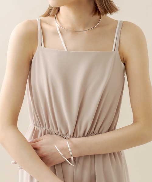 mline（エムライン）の「[mline] キャミサロペット（サロペット/オーバーオール・レディース・オフホワイト/ブラック/ベージュ・FREE）」の9枚目の写真