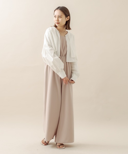 mline（エムライン）の「[mline] キャミサロペット（サロペット/オーバーオール・レディース・オフホワイト/ブラック/ベージュ・FREE）」の15枚目の写真