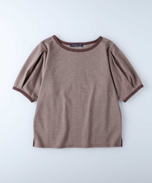 HONEYSUCKLE ROSE(ハニーサックルローズ)の「【HONEYSUCKLE ROSE】パフスリーブボーダーT(Tシャツ/カットソー・レディース・ブラック/ブラウン/イエロー・M/L)」の3枚目の写真