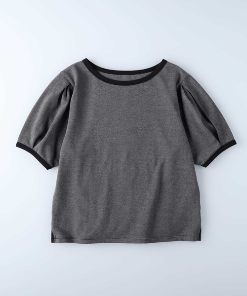 HONEYSUCKLE ROSE(ハニーサックルローズ)の「【HONEYSUCKLE ROSE】パフスリーブボーダーT(Tシャツ/カットソー・レディース・ブラック/ブラウン/イエロー・M/L)」の9枚目の写真