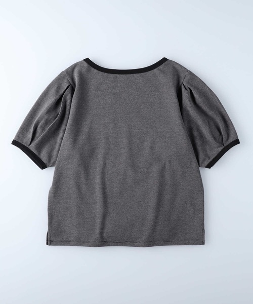 HONEYSUCKLE ROSE(ハニーサックルローズ)の「【HONEYSUCKLE ROSE】パフスリーブボーダーT(Tシャツ/カットソー・レディース・ブラック/ブラウン/イエロー・M/L)」の10枚目の写真