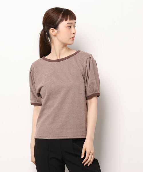 HONEYSUCKLE ROSE(ハニーサックルローズ)の「【HONEYSUCKLE ROSE】パフスリーブボーダーT(Tシャツ/カットソー・レディース・ブラック/ブラウン/イエロー・M/L)」の14枚目の写真