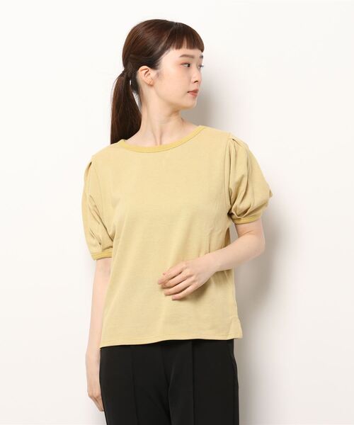 HONEYSUCKLE ROSE(ハニーサックルローズ)の「【HONEYSUCKLE ROSE】パフスリーブボーダーT(Tシャツ/カットソー・レディース・ブラック/ブラウン/イエロー・M/L)」の15枚目の写真