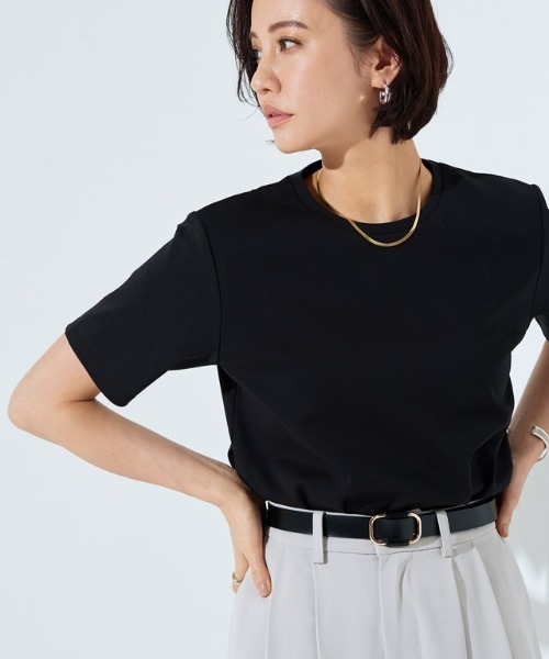 ラス RASW 選べるネックコーマコットンベーシックTシャツ （ネイビー） RASW 選べるネックコーマコットンベーシックTシャツ（Tシャツ
