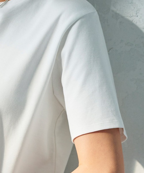 RASW(ラス)の「RASW 選べるネックコーマコットンベーシックTシャツ(Tシャツ/カットソー・レディース・ライトグレー/ブラック/ネイビー/オフホワイト/ホワイト系その他/ブラック系その他/グレー系その他/ネイビー系/チャコール/ブルー系その他/ダークネイビー/グレー系・M/L)」の16枚目の写真