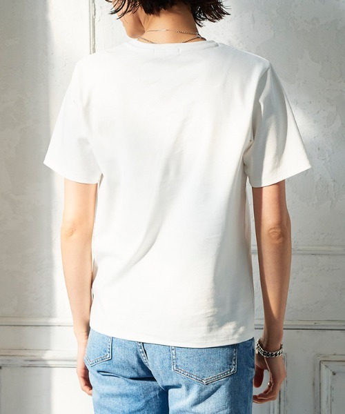 RASW(ラス)の「RASW 選べるネックコーマコットンベーシックTシャツ(Tシャツ/カットソー・レディース・ライトグレー/ブラック/ネイビー/オフホワイト/ホワイト系その他/ブラック系その他/グレー系その他/ネイビー系/チャコール/ブルー系その他/ダークネイビー/グレー系・M/L)」の13枚目の写真