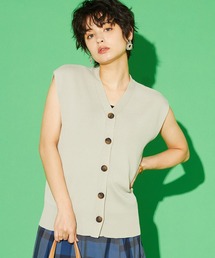 接触冷感フレンチスリーブジレ