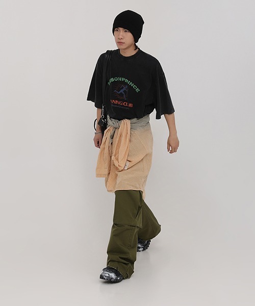 MASONPRINCE(メイソンプリンス)の「【MASONPRINCE】Oversized vintage processing running club TEE DT3137(Tシャツ/カットソー・メンズ・パープル/ダークグレー/ホワイト・S/L/M)」の12枚目の写真