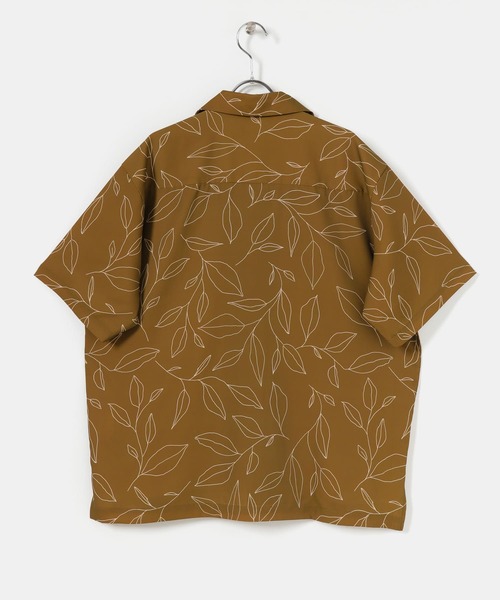 ITEMS URBANRESEARCH（アイテムズ アーバンリサーチ）の「リーフプリント オープンカラー半袖シャツ（シャツ/ブラウス・メンズ・ベージュ/ネイビー/グリーン・MEDIUM/LARGE）」の10枚目の写真