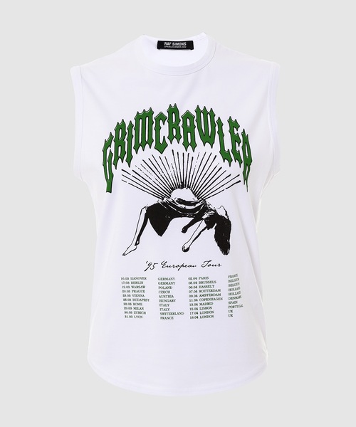 RAF SIMONS（ラフシモンズ）の「Sleeveles tight fit top with R