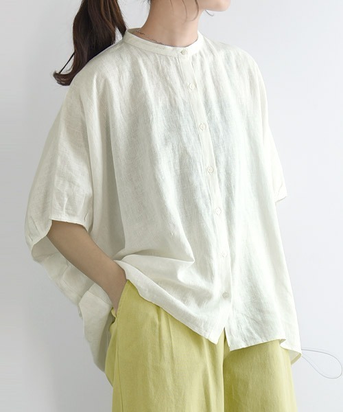 and it_(アンドイット)の「バンドカラードルマンブラウス(シャツ/ブラウス・レディース・アイボリー/ストライプ/チェック・M-L)」の20枚目の写真