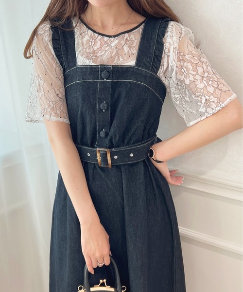 apres jour(アプレジュール)の「フラワーレーストップス+キャミSET【ZOZOTOWN限定アイテム】(シャツ/ブラウス・レディース・オフホワイト/サックスブルー/アイボリー・X-LARGE/フリー)」の11枚目の写真