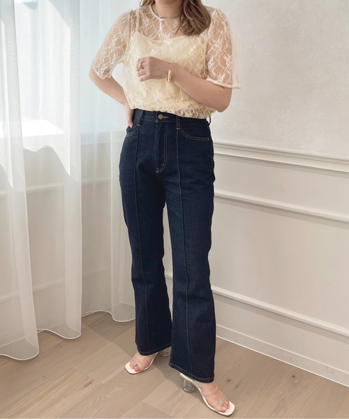 apres jour(アプレジュール)の「フラワーレーストップス+キャミSET【ZOZOTOWN限定アイテム】(シャツ/ブラウス・レディース・オフホワイト/サックスブルー/アイボリー・X-LARGE/フリー)」の17枚目の写真