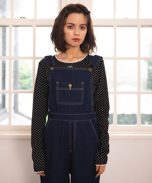 MIRO AMURETTE（ミロアミュレット）の「belle denim overalls（つなぎ/オールインワン・レディース・ネイビー・SMALL/MEDIUM）」の6枚目の写真