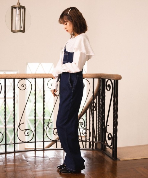 MIRO AMURETTE（ミロアミュレット）の「belle denim overalls（つなぎ/オールインワン・レディース・ネイビー・SMALL/MEDIUM）」の4枚目の写真