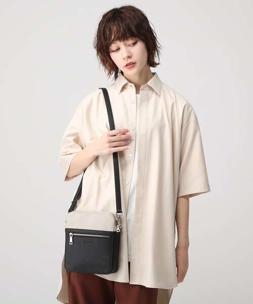 tk.TAKEO KIKUCHI（ティーケータケオキクチ）の「◆バイカラースクエアボックスショルダーバッグ（ショルダーバッグ・レディース・ブラック系/ブラック系4/ベージュ系4・00）」の15枚目の写真