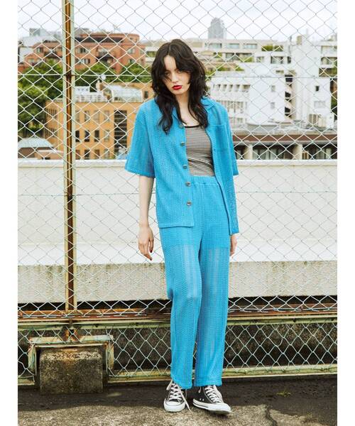 jouetie（ジュエティ）の「シアーパターンサマーシャツ【セットアップ対応】（シャツ/ブラウス・レディース・オフホワイト/ピンク/ブルー・MEDIUM）」の12枚目の写真