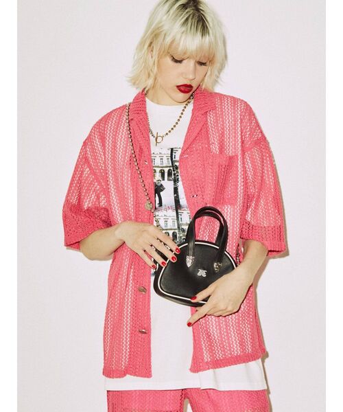 jouetie（ジュエティ）の「シアーパターンサマーシャツ【セットアップ対応】（シャツ/ブラウス・レディース・オフホワイト/ピンク/ブルー・MEDIUM）」の19枚目の写真