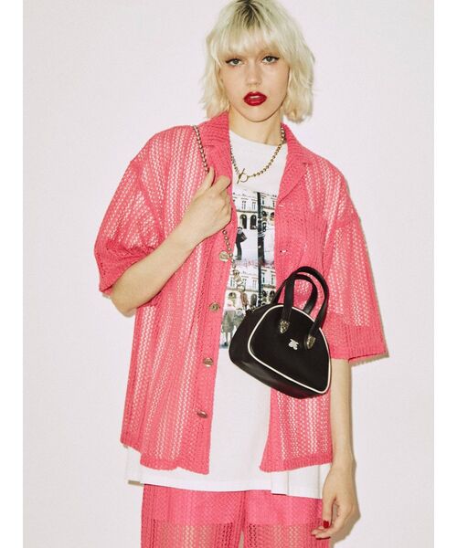 jouetie（ジュエティ）の「シアーパターンサマーシャツ【セットアップ対応】（シャツ/ブラウス・レディース・オフホワイト/ピンク/ブルー・MEDIUM）」の20枚目の写真