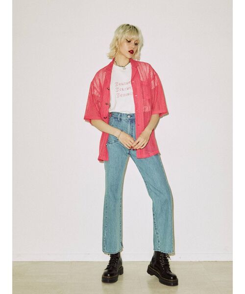 jouetie（ジュエティ）の「シアーパターンサマーシャツ【セットアップ対応】（シャツ/ブラウス・レディース・オフホワイト/ピンク/ブルー・MEDIUM）」の22枚目の写真