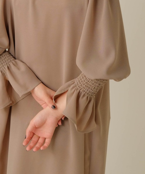 Bab（バブ）の「エニーボタンワンピース（ワンピース・レディース・チャコールグレー/パープル/アイボリー/モカ・M）」の9枚目の写真