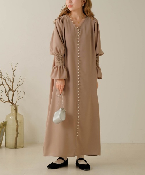 Bab（バブ）の「エニーボタンワンピース（ワンピース・レディース・チャコールグレー/パープル/アイボリー/モカ・M）」の12枚目の写真