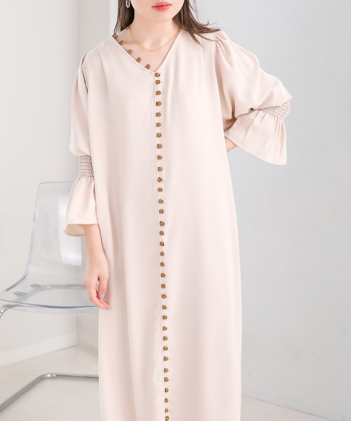 Bab（バブ）の「エニーボタンワンピース（ワンピース・レディース・チャコールグレー/パープル/アイボリー/モカ・M）」の17枚目の写真