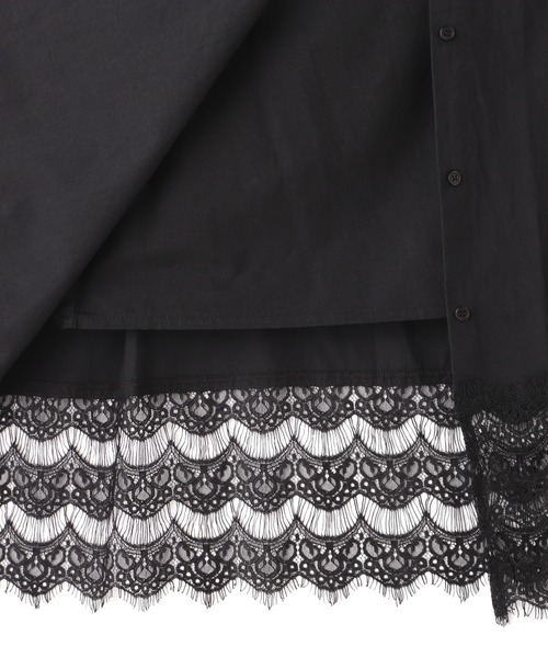 NATURAL BEAUTY BASIC（ナチュラルビューティーベーシック）の「裾レースワンピース（ワンピース・レディース・オフホワイト/ブラック・MEDIUM）」の16枚目の写真