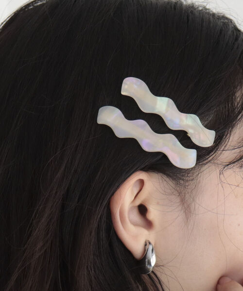 fredy emue(フレディエミュ)の「ウェーブクリップセット(バレッタ/ヘアクリップ・レディース・ピンク/グリーン/キナリ/ブラック系その他4・FREE)」の18枚目の写真