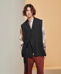 tk.TAKEO KIKUCHI | ベルテッドノースリーブジャケット(ベスト)