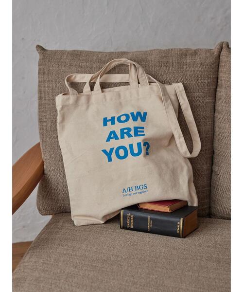 AMERICAN HOLIC（アメリカンホリック）の「メッセージプリント2WAYショルダー（トートバッグ・レディース・ナチュラル/カーキ/ベージュ・FREE）」の12枚目の写真