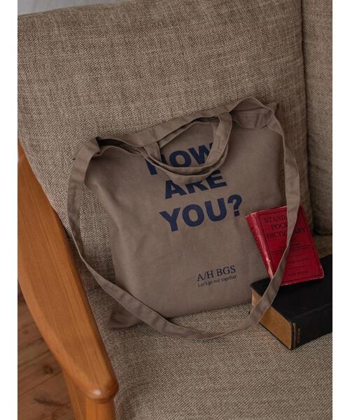 AMERICAN HOLIC（アメリカンホリック）の「メッセージプリント2WAYショルダー（トートバッグ・レディース・ナチュラル/カーキ/ベージュ・FREE）」の13枚目の写真