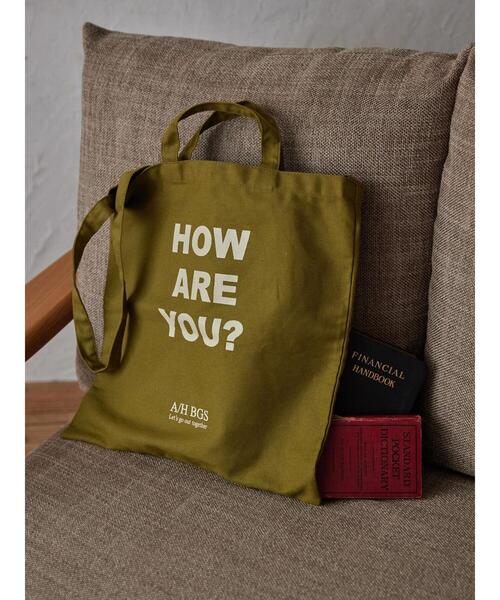 AMERICAN HOLIC（アメリカンホリック）の「メッセージプリント2WAYショルダー（トートバッグ・レディース・ナチュラル/カーキ/ベージュ・FREE）」の14枚目の写真